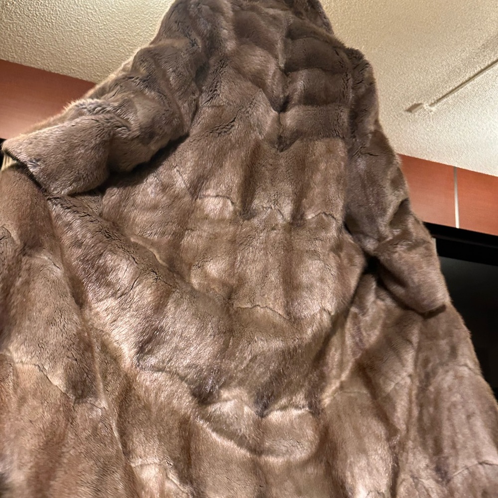 Long Mink fur coat. Hand made and never worn.